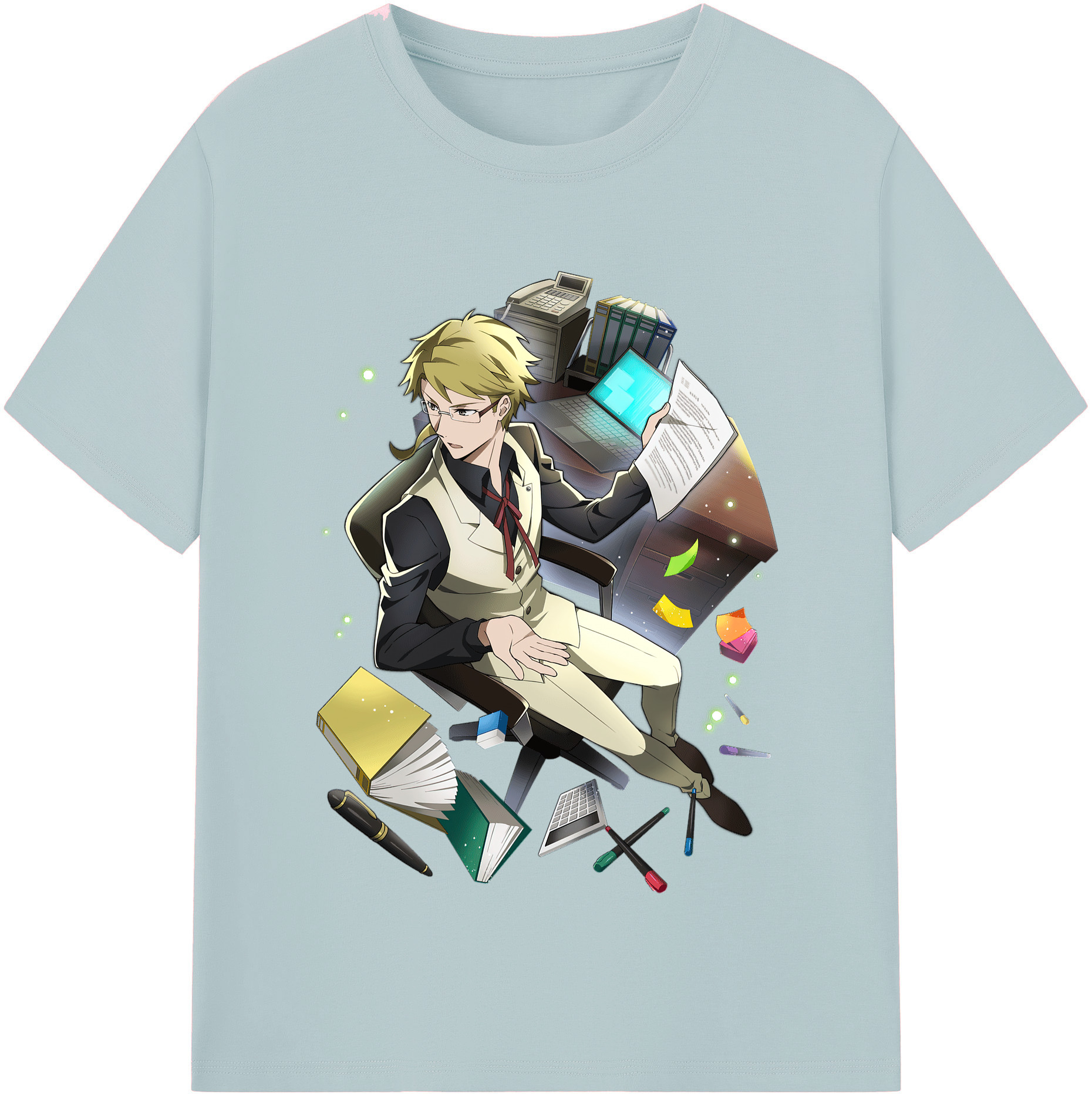 （画像用） 文豪ストレイドッグス Bungo Stray Dogs 綿100％半袖Tシャツ（フロントプリント）